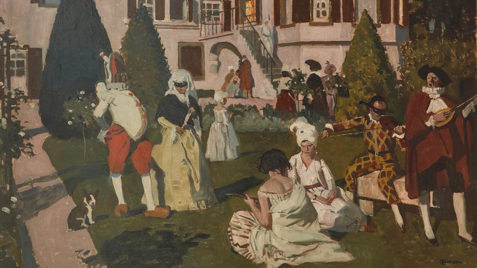 Lucien Simon (1861-1945), Le Sémaphore, huile sur toile, 162 x 200 cm. Adjugé : ... L’art de la fête de Lucien Simon