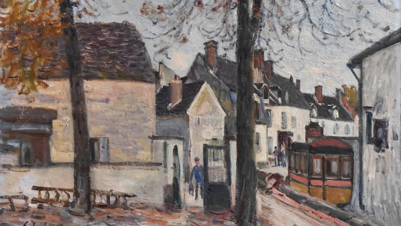 Alfred Sisley (1839-1899), Rue des Fossés, faubourg du Pont à Moret-sur-Loing, 1892, huile... L’identité d’un paysagiste