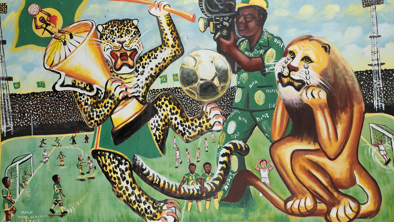 Moké (1950-2001), Coupe d'Afrique, 1973, oil on canvas, 102 x 163 cm.Estimate: €1000/1500 (Drouot... Indulge Yourself at the Exhibition 