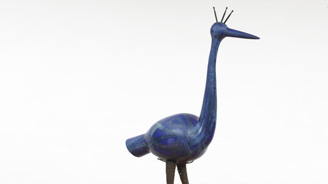 Suzanne Ramié (1907-1974) et atelier Madoura, Oiseau, vers 1965, céramique émaillée... L’oiseau bleu de Vallauris