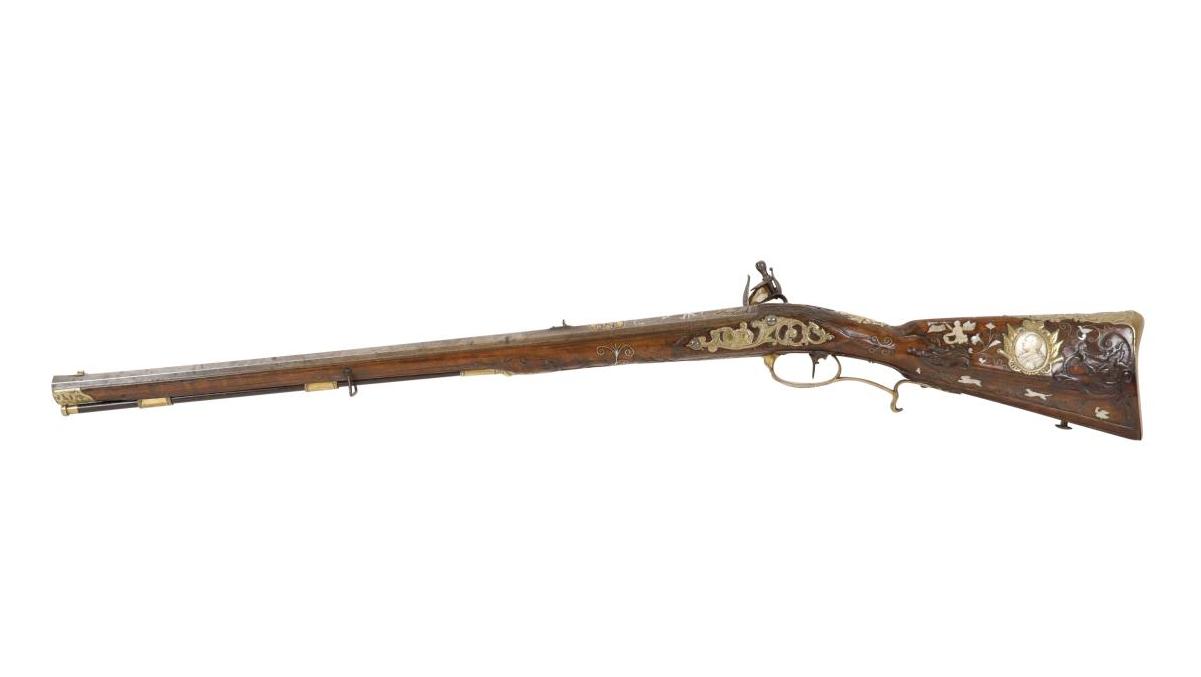 Johann Sebastian Hauschka (1695-1775), fusil de chasse à silex du duc de Brunswick-Wolfenbüttel,... Johan Sebastian Hauschka, arquebusier des rois