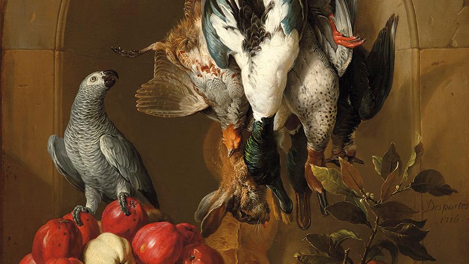 Alexandre-François Desportes (1661-1743), Nature morte au trophée de gibier, fruits... A World Record in Bordeaux for a Work by Alexandre-François Desportes