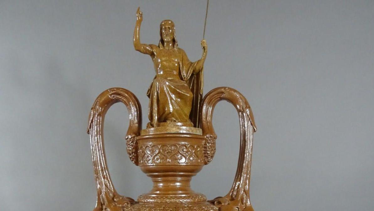 Jules Ziegler (1804-1856), vase « aux apôtres », vers 1842, grès salé, manufacture... Jules Ziegler et le grès salé
