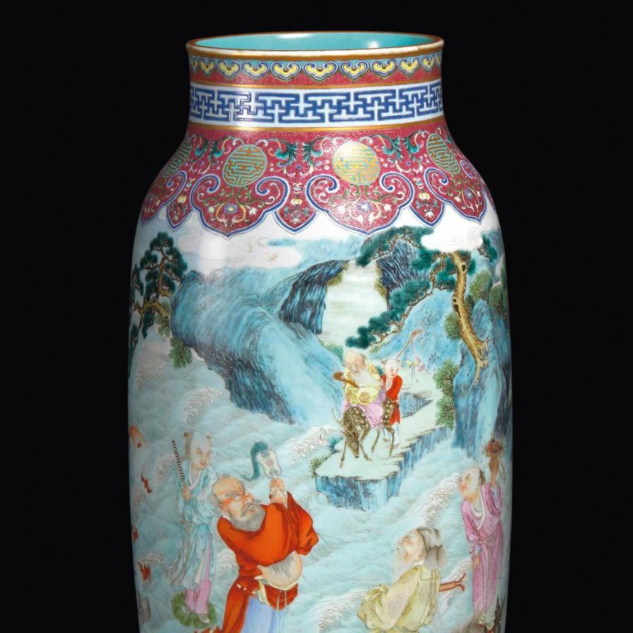 Vase d'époque Qianlong, en route  pour l’immortalité ! - Après-vente