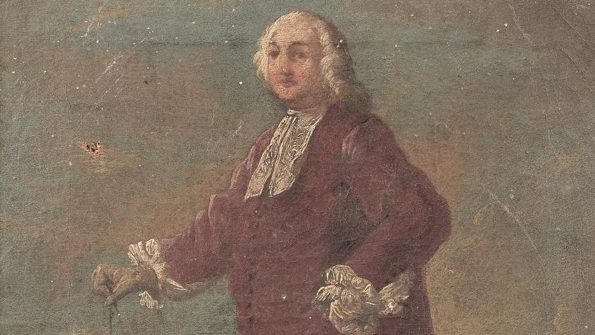 Jean Barbault (1718-1762), Le Cocher du Pape, toile, 25 x 19 cm. Adjugé : 21 417... La galerie de portraits italiens de Jean Barbault