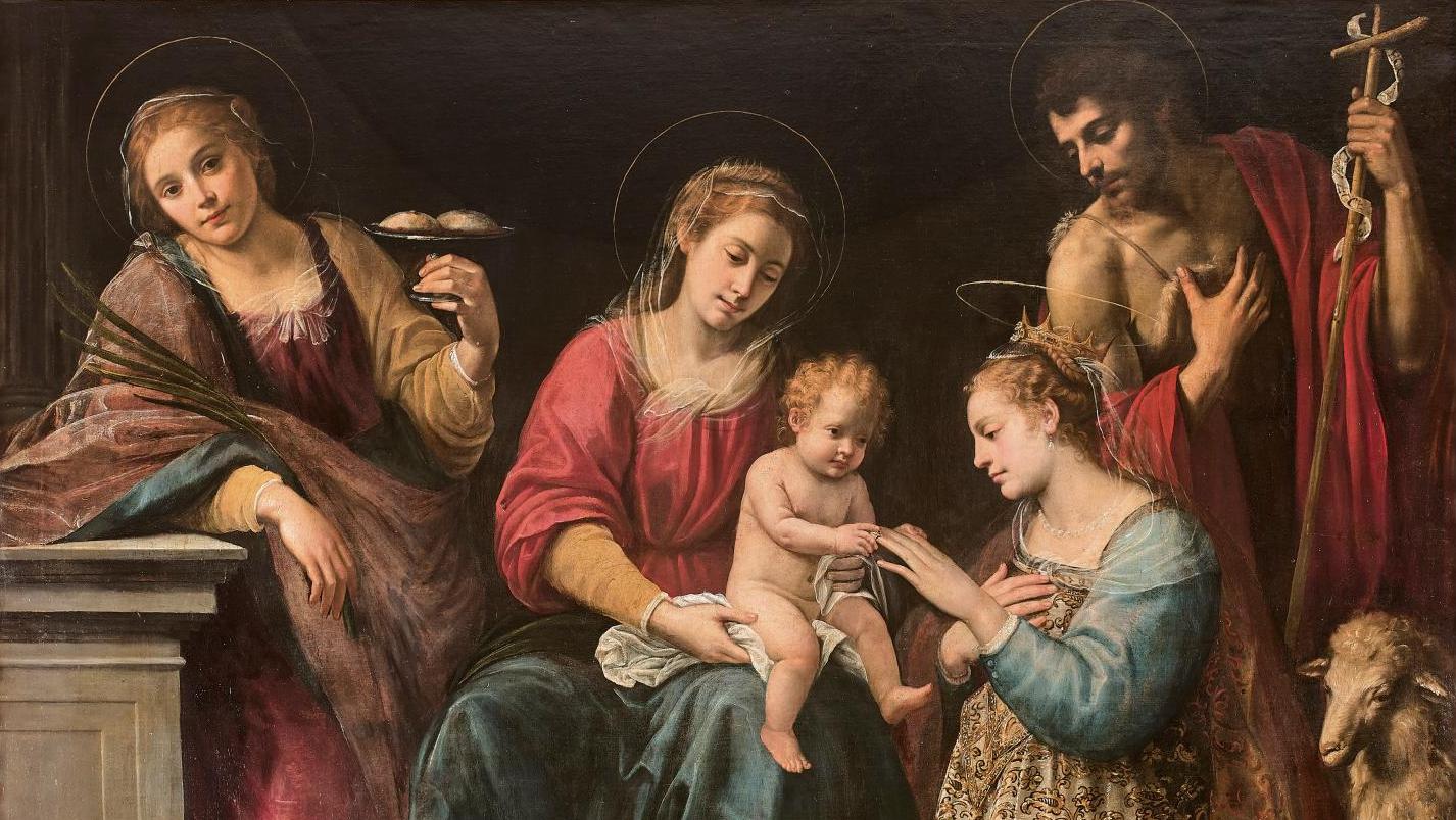 Giuseppe Vermiglio (1585-1635), Le Mariage mystique de sainte Catherine entre sainte... Giuseppe Vermiglio, un mariage mystique et stylistique