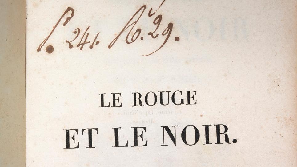 Henri Beyle, dit Stendhal (1783-1842), Le Rouge et le Noir, A. Levasseur, Paris,... Énigme stendhalienne
