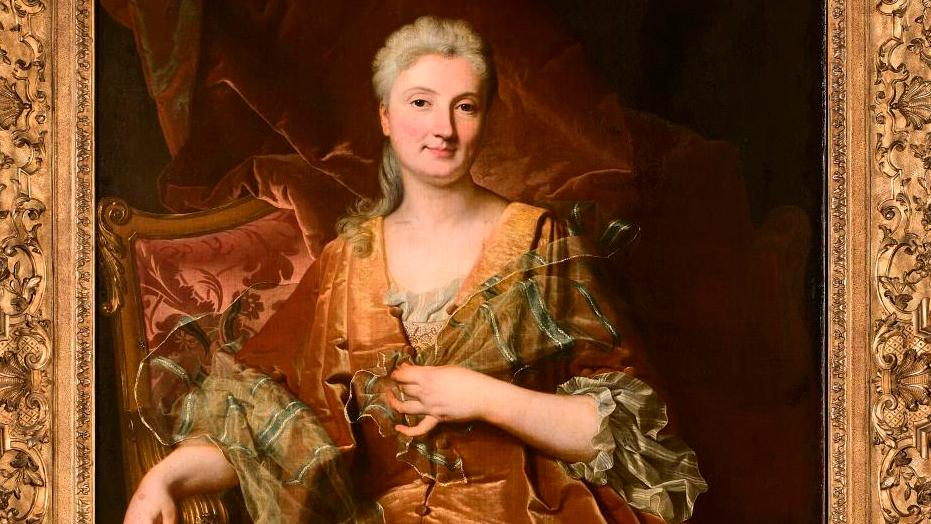 Hyacinthe Rigaud (1659-1743), Portrait de femme ou présumé de Charlotte de Fleury... A Hyacinthe Rigaud Revealed