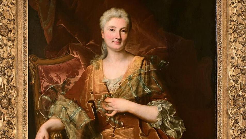 Hyacinthe Rigaud (1659-1743), Portrait de femme ou présumé de Charlotte de Fleury... Un Hyacinthe Rigaud révélé