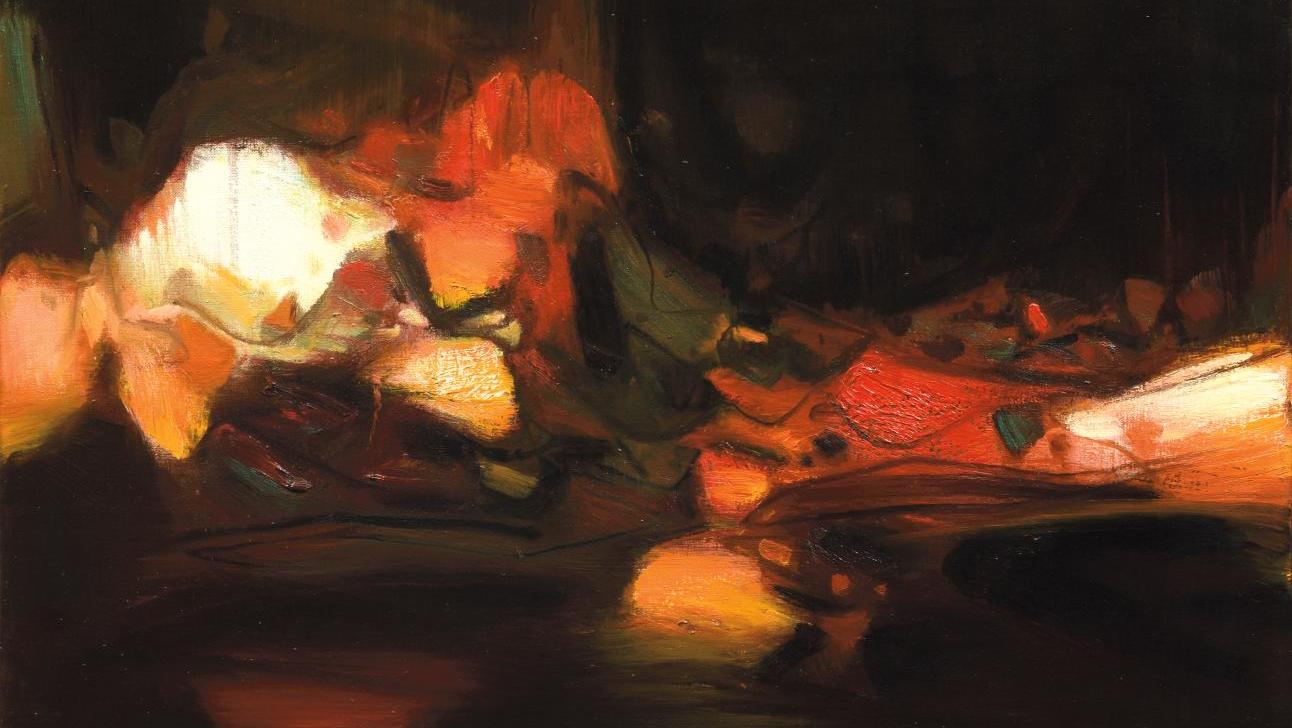 Chu Teh-chun (1920-2014), Le 23.9.1978, 1978, huile sur toile, 100 x 81 cm. Estimation :... Chu Teh-chun dans la lumière