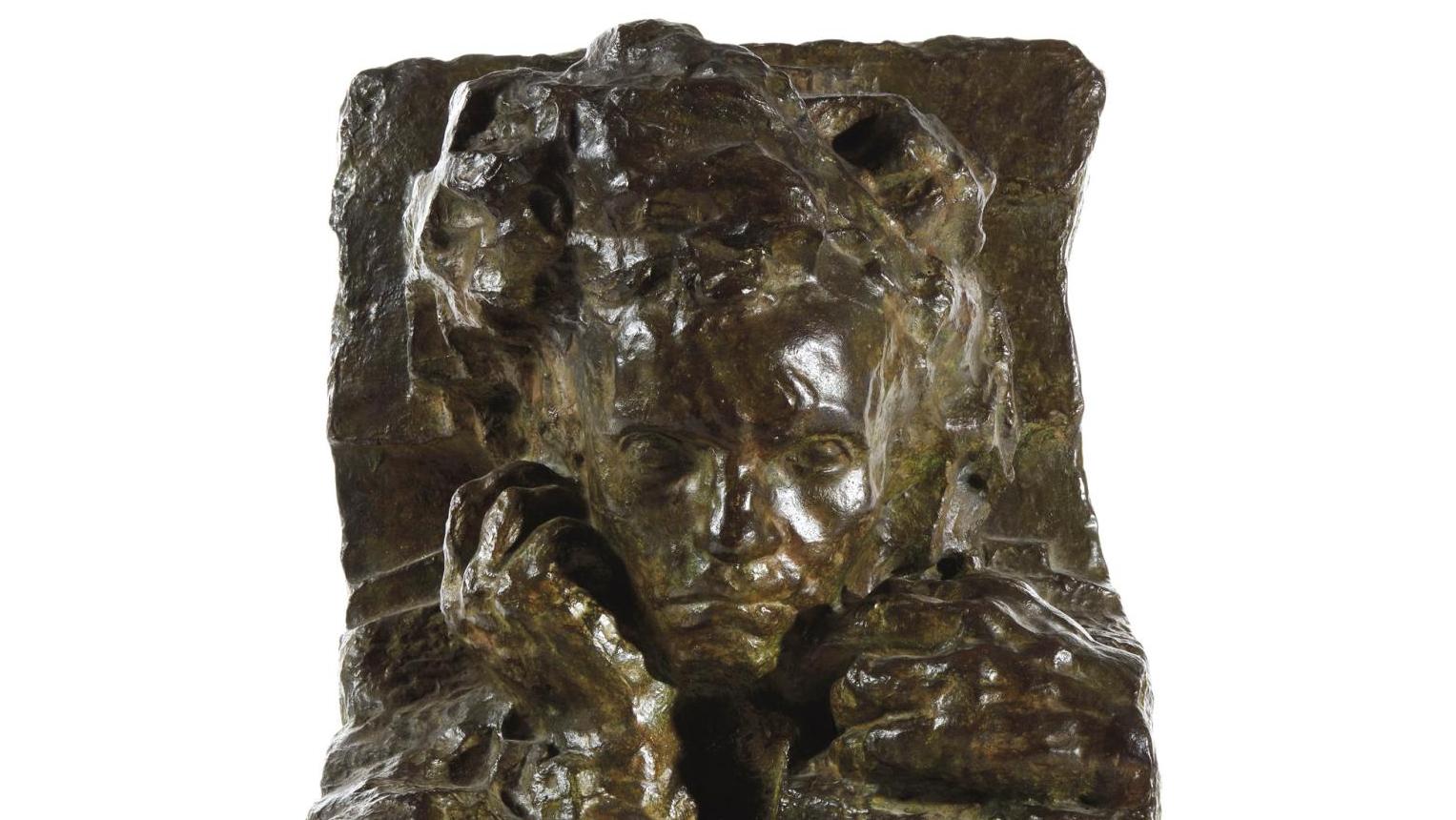 Antoine Bourdelle, Beethoven aux deux mains, 1908, bronze à la cire perdue, fonderie... Douze bronzes de Beethoven par Bourdelle