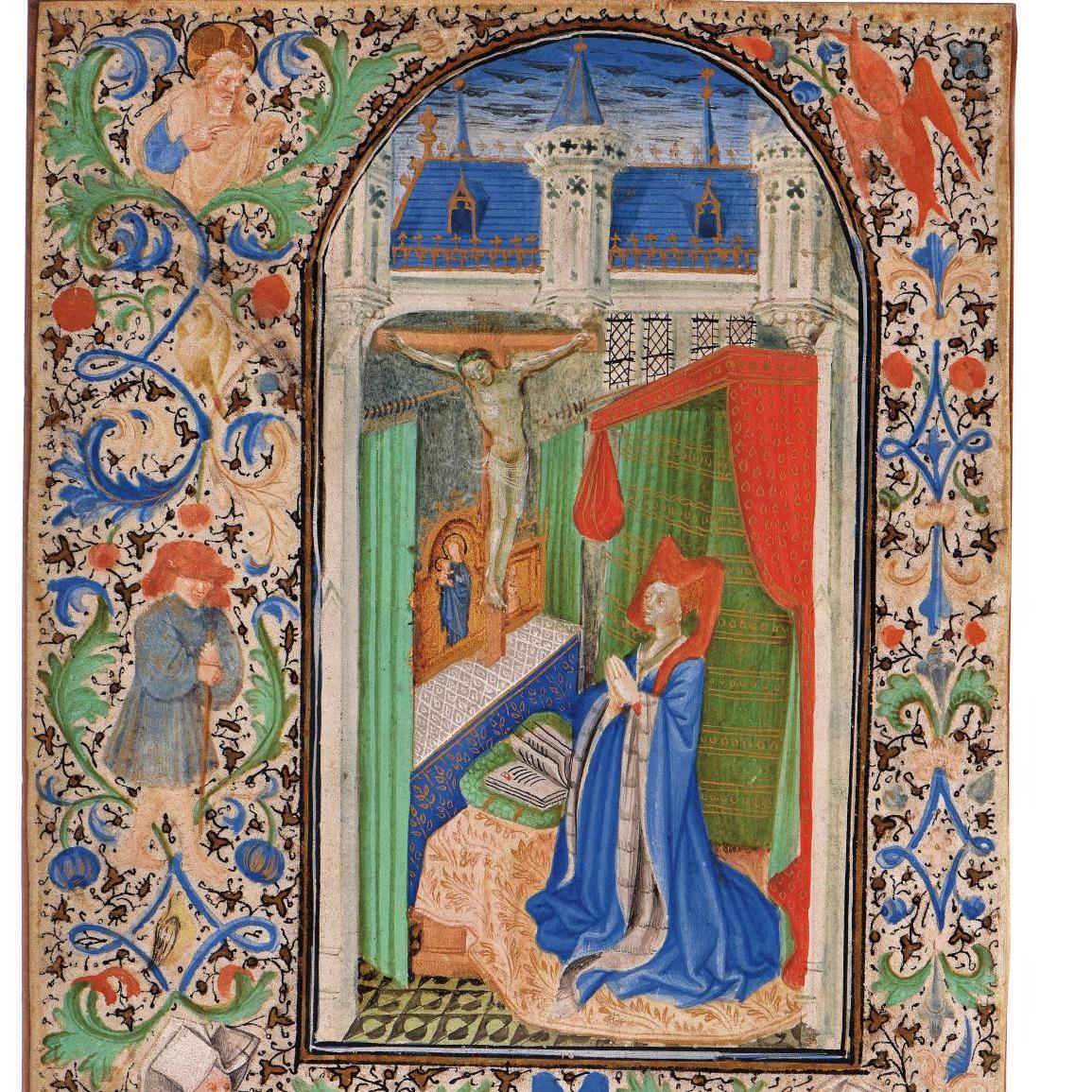 Enluminures des alentours de 1450 et accessoires médiévaux - Après-vente