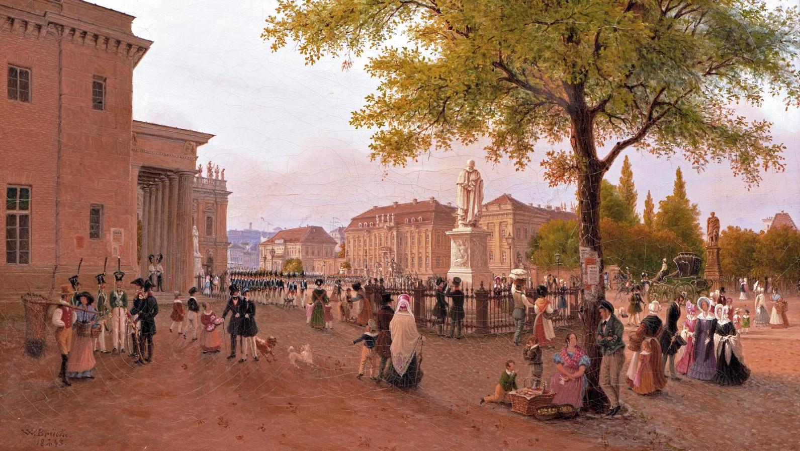 Wilhelm Brücke (1800-1874), Place du Château, le palais de Frédéric-Guillaume III... De Berlin au Sahara, avec Brücke et Gérôme