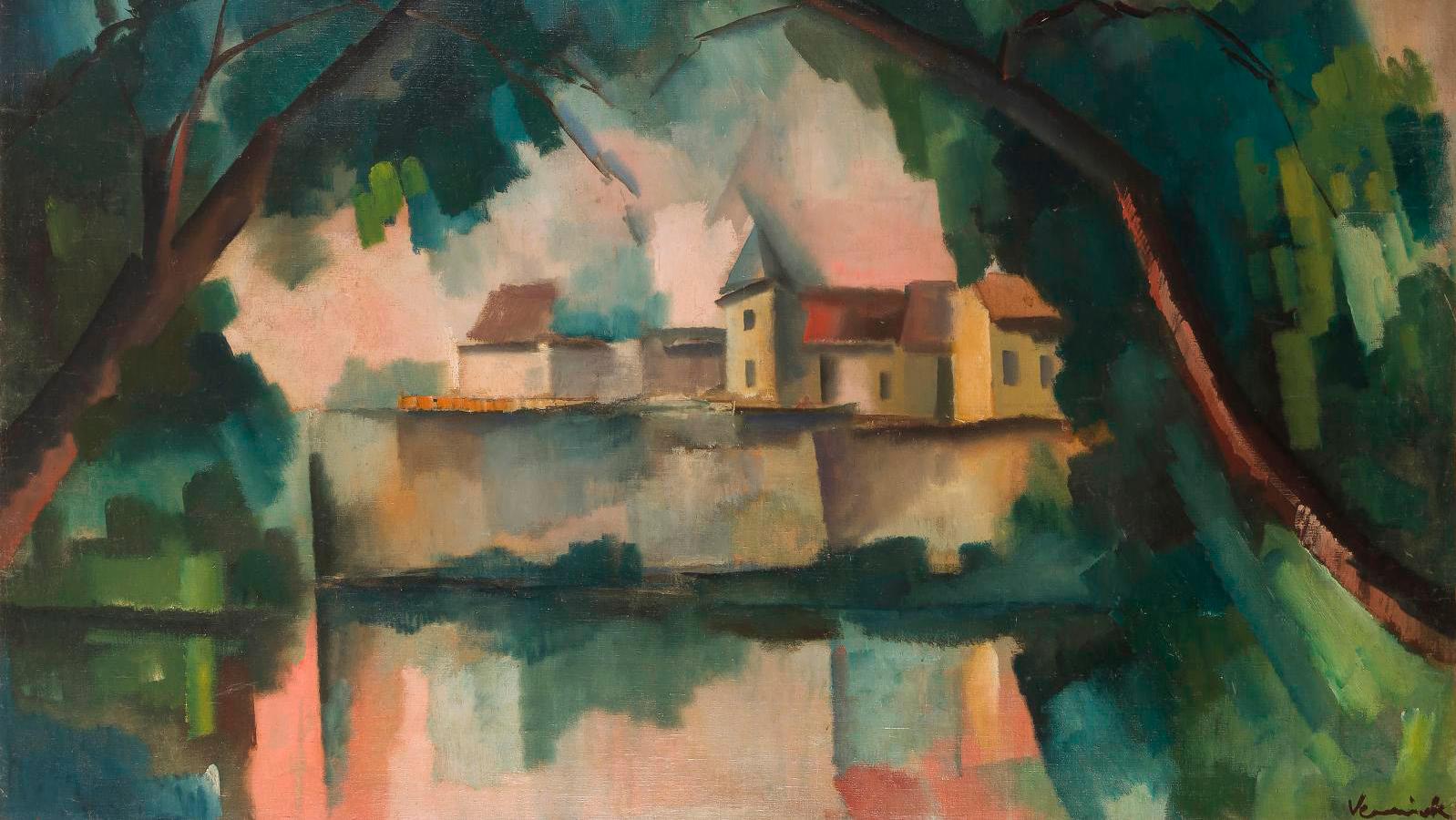Maurice de Vlaminck (1876-1958), La Vallée de la seine (The Seine Valley), c. 1912,... A Special Cézanne-influenced Vlaminck 