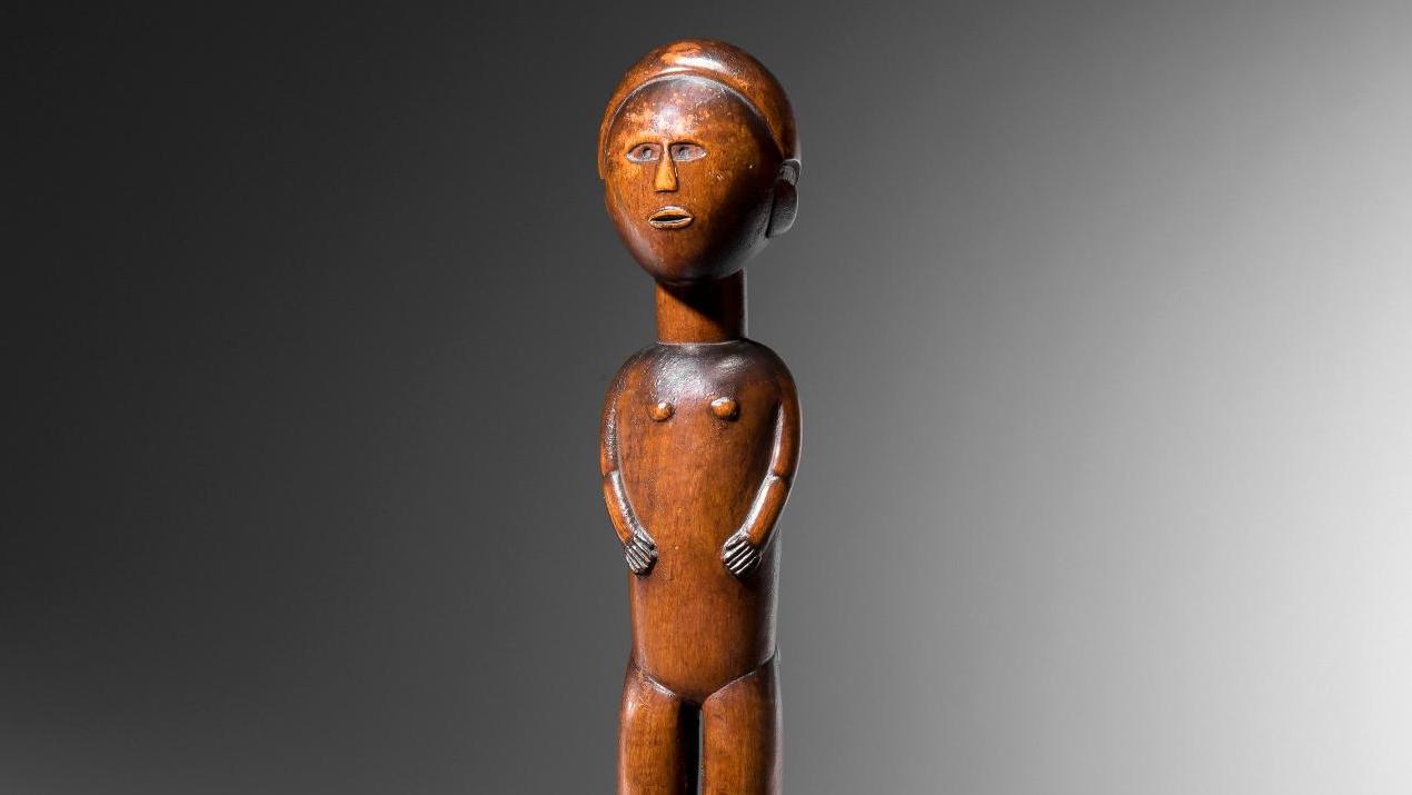 Tsonga (Nguni), Mozambican or South Africa, anthropomorphic staff top, hardwood,... Master Artists from Around the Globe