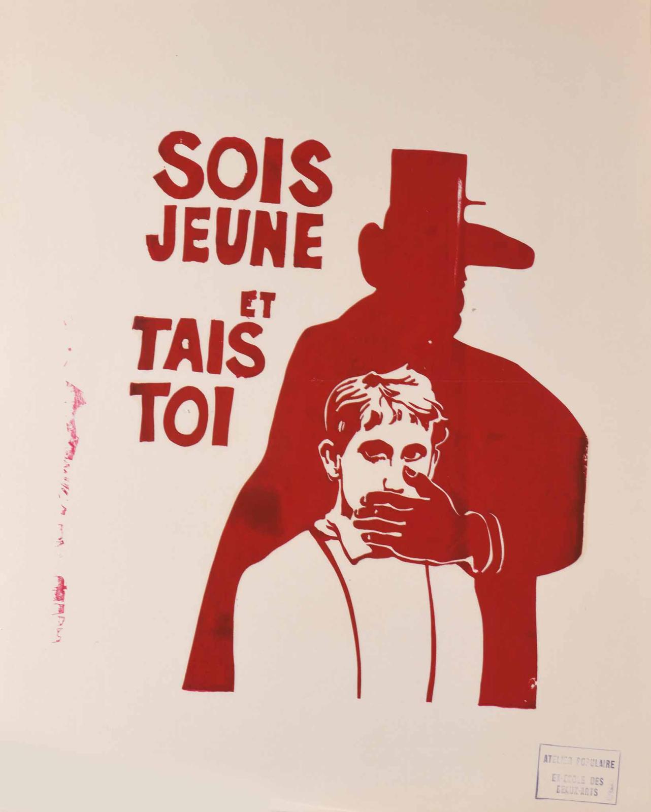 T-SHIRT H sérigraphié LA BEAUTÉ EST DANS LA RUE affiche MAI 68 poster may 1968 