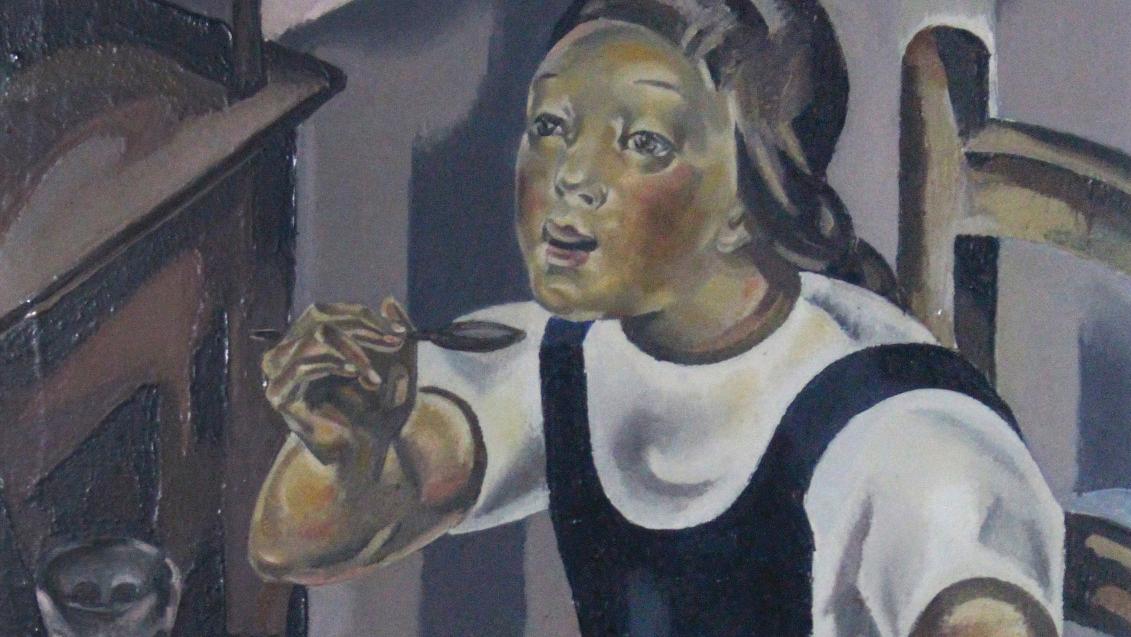 Maria Blanchard (1881-1932), La Fillette à la soupe (Little Girl with Soup), 1924,... Childhood through the Eyes of Cubist Painter Maria Blanchard