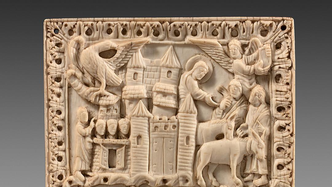Carolingian art, Second School of Metz or its next generation, c. 880-910, ivory... An Ivory from the Carolingian Renaissance