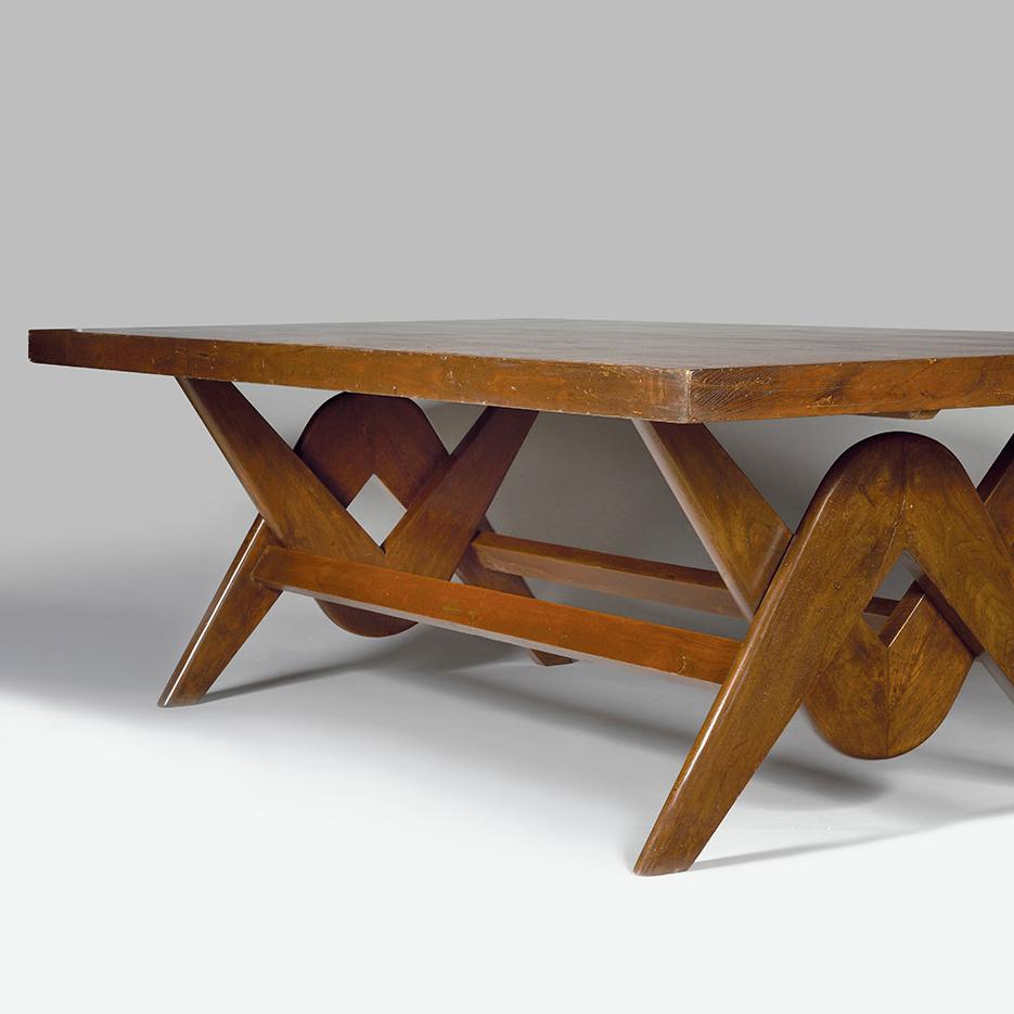 Lots sold - A Pierre Jeanneret Conference Table from Chandigarh