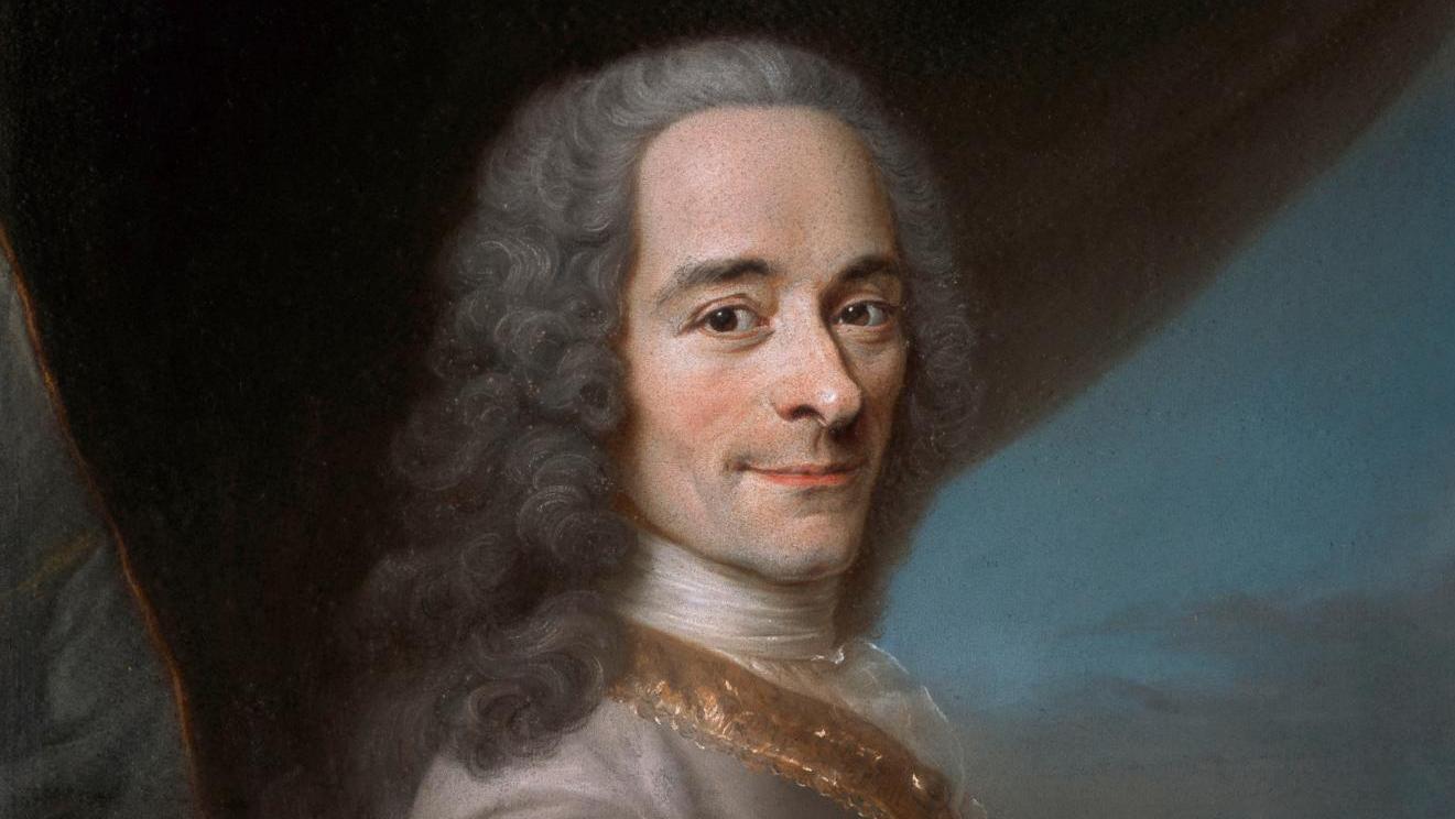 Maurice Quentin de La Tour, Portrait de Voltaire, 1735, pastel, 60 x 50 cm.  La vocation citoyenne de Ferney-Voltaire