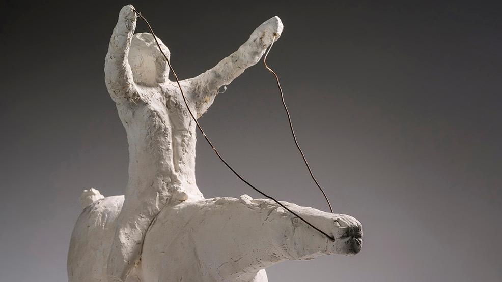 Marino Marini (1901-1988), Cavallo e cavaliere, sculpture préparatoire en plâtre... Marino Marini et le sexe de l’ange…