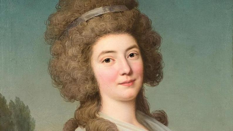 Adolf Ulrik Wertmüller (1751-1811), Portrait d’Elisabeth Skinner, future épouse de... Adolf Ulrik Wertmüller, un suédois à Bordeaux
