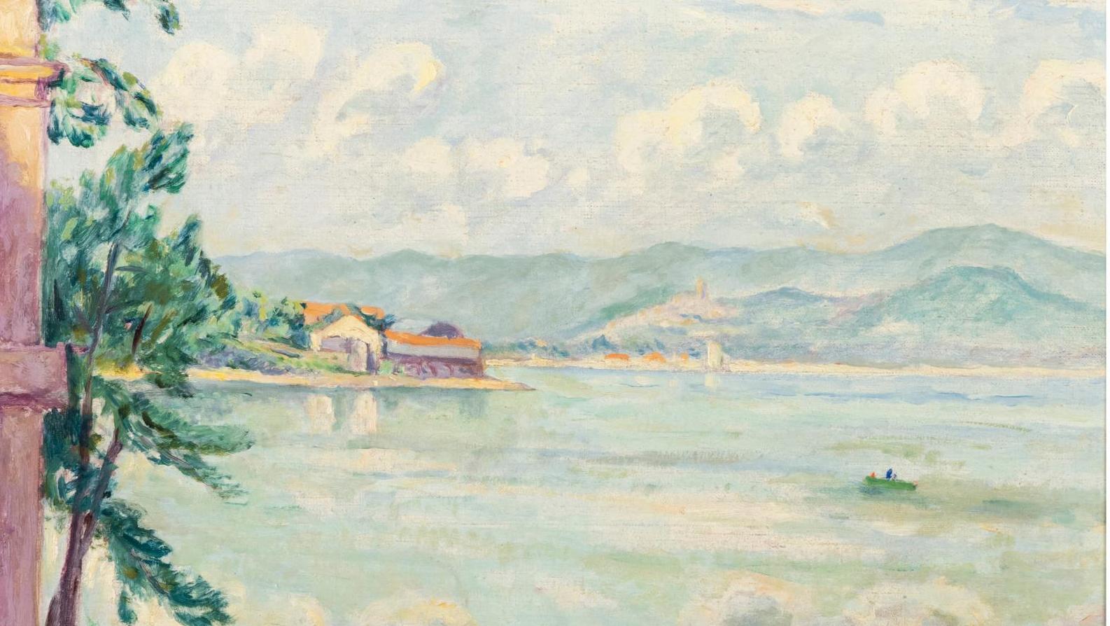 Henri Manguin (1874-1949), Grimaud, vu de l’Oustalet, 1941, huile sur toile, 46 x 65 cm.... Manguin sous la lumière de l’Oustalet