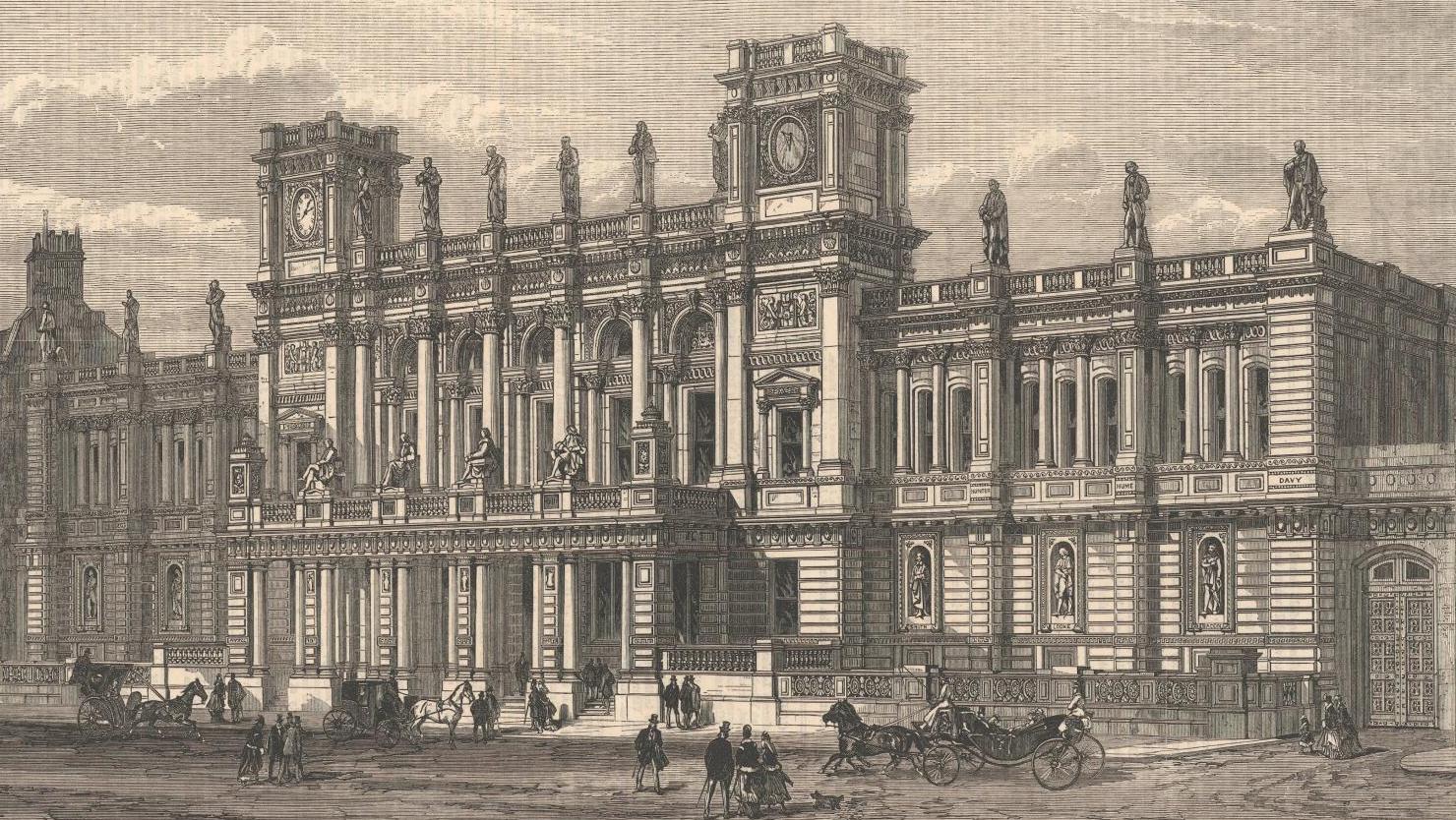 New Buildings of the London University, Burlington Gardens, gravure anonyme extraite... La Royal Academy, de retour sur ses racines