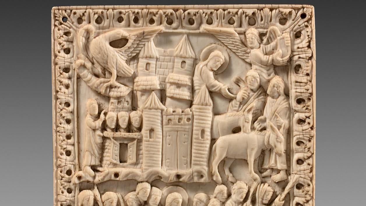 Carolingian art, Second School of Metz or its next generation, c. 880-910, ivory... The Apotheosis of Carolingian Art 
