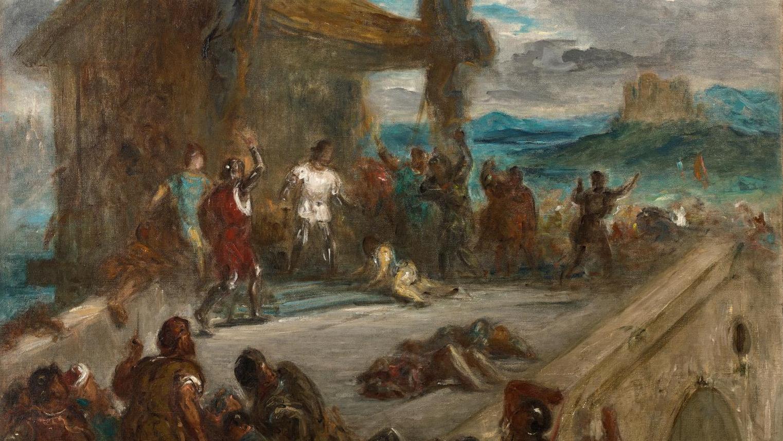 Eugène Delacroix (1798-1863), L’Assassinat de Jean sans Peur au pont de Montereau,... Tableaux et dessin de Jan Pynas à Édouard Vuillard à la galerie Hubert Duchemin