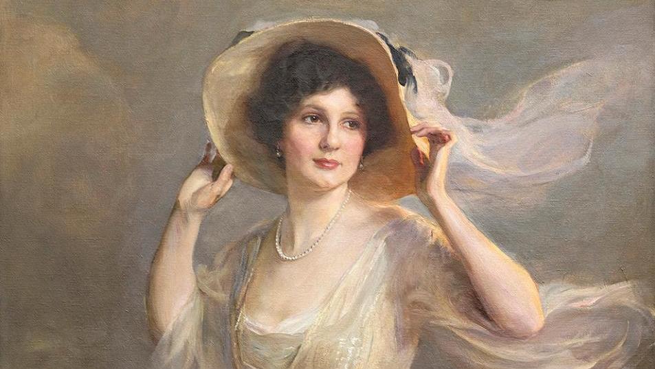Philip Alexius de Lázló (1869-1937), Portrait de Lorna Marsali Woodroffe Lang, née... Soufflé par Philip Alexius de Lázló 