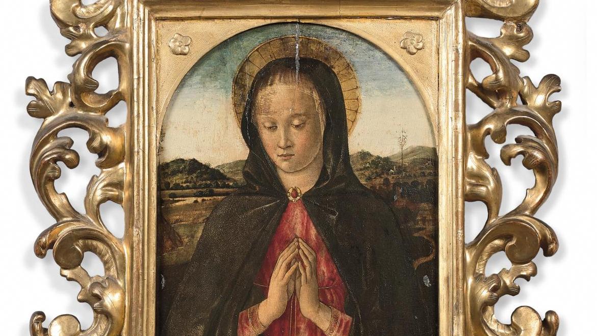 Lazzaro Bastiani (actif de 1449 à 1512), La Vierge adorant l’Enfant, huile sur panneau... Une découverte et un record pour Lazzaro Bastiani