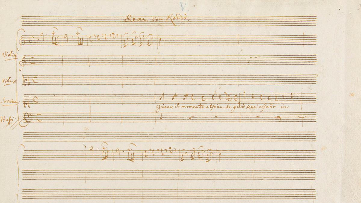 Wolfgang Amadeus Mozart (1756-1791), The Marriage of Figaro 1786, autograph manuscript... Mozart’s Magnificent Music 