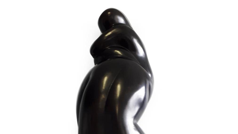 Auguste Zamoyski (1893-1970), Eux deux (Ich Dwoje), 1919, bronze à patine noire,... Retour en Pologne pour Zamoyski