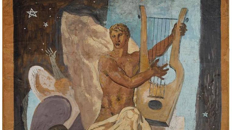 Jean Souverbie (1891-1981), La Musique, 1937, fusain, gouache, huile et vernis sur... Au MAD, les dessins sortent de leur réserve