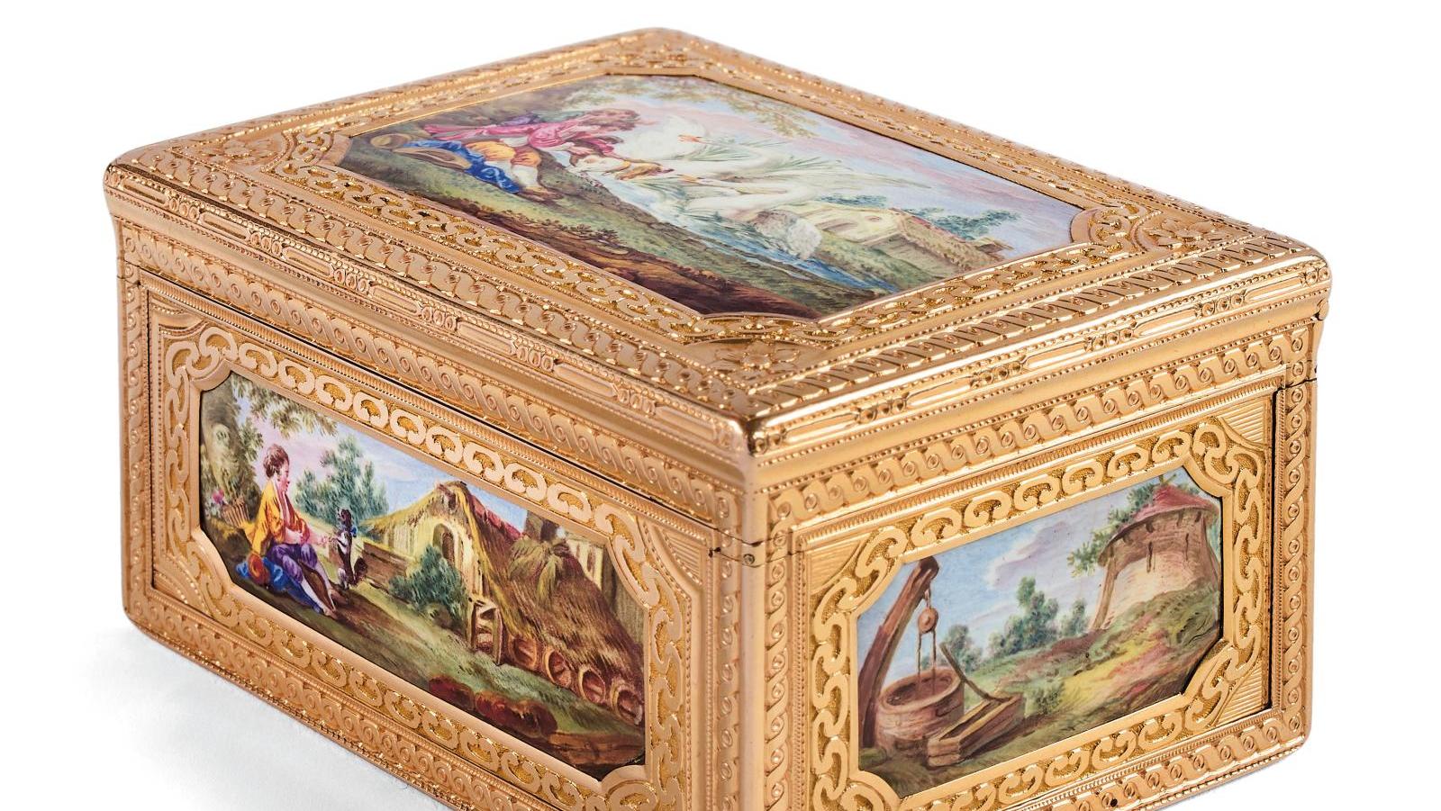 Jean Ducrollay (actif de 1734 à 1761) et Paul Robert (actif de 1747 à 1779), tabatière... Une tabatière de Jean Ducrollay