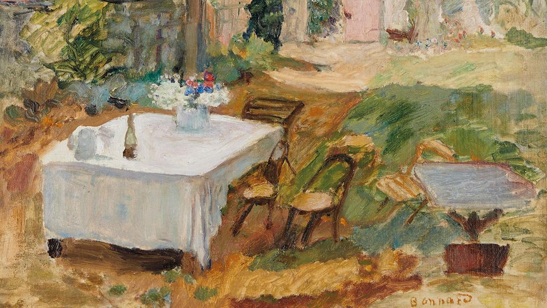 Pierre Bonnard (1867-1947), Table dans un jardin (Table in a Garden), 1908, signed... The Light and Color of Pierre Bonnard