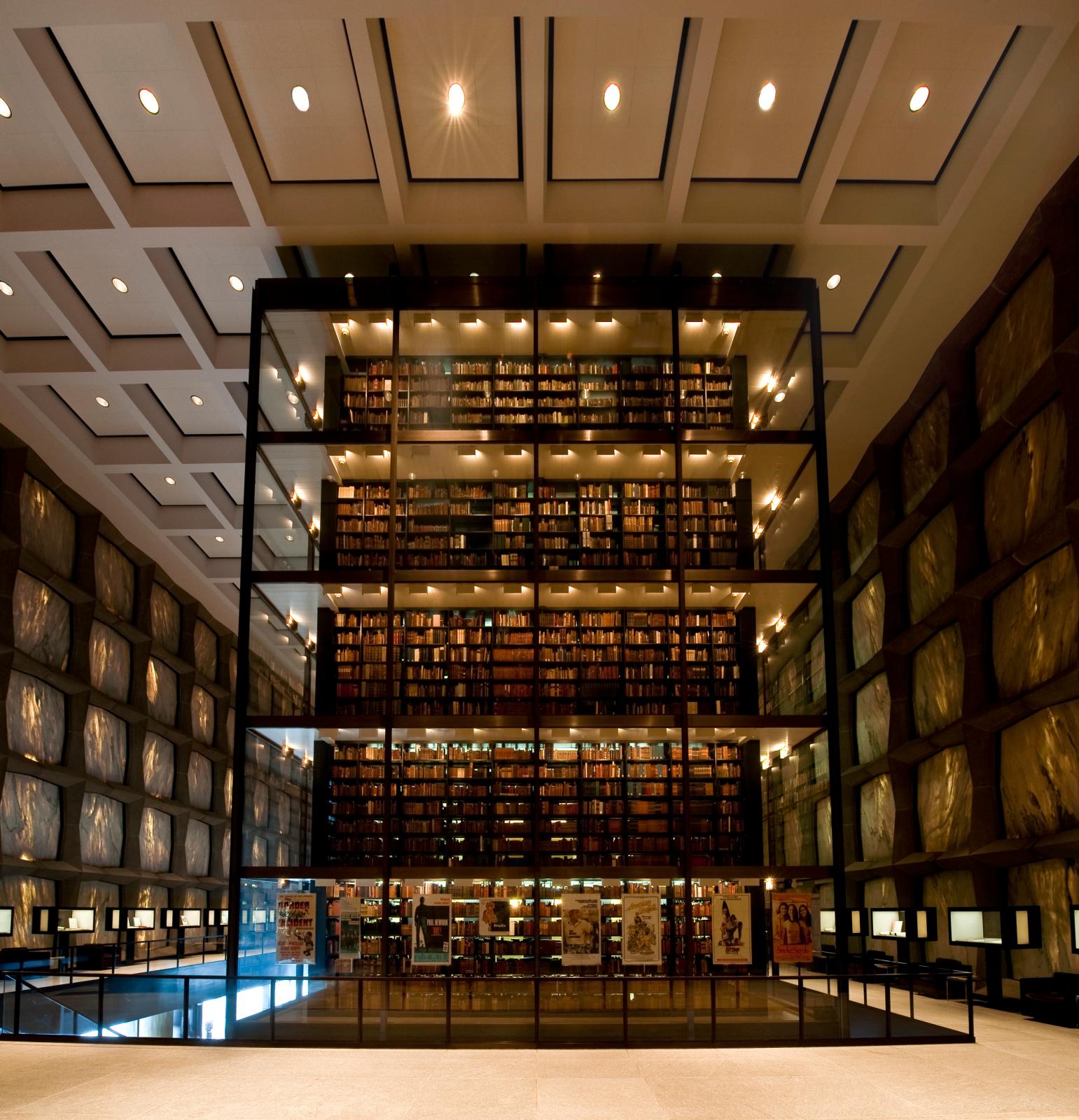 Beinekce Library, interior.Courtesy Beinecke Library, Yale University