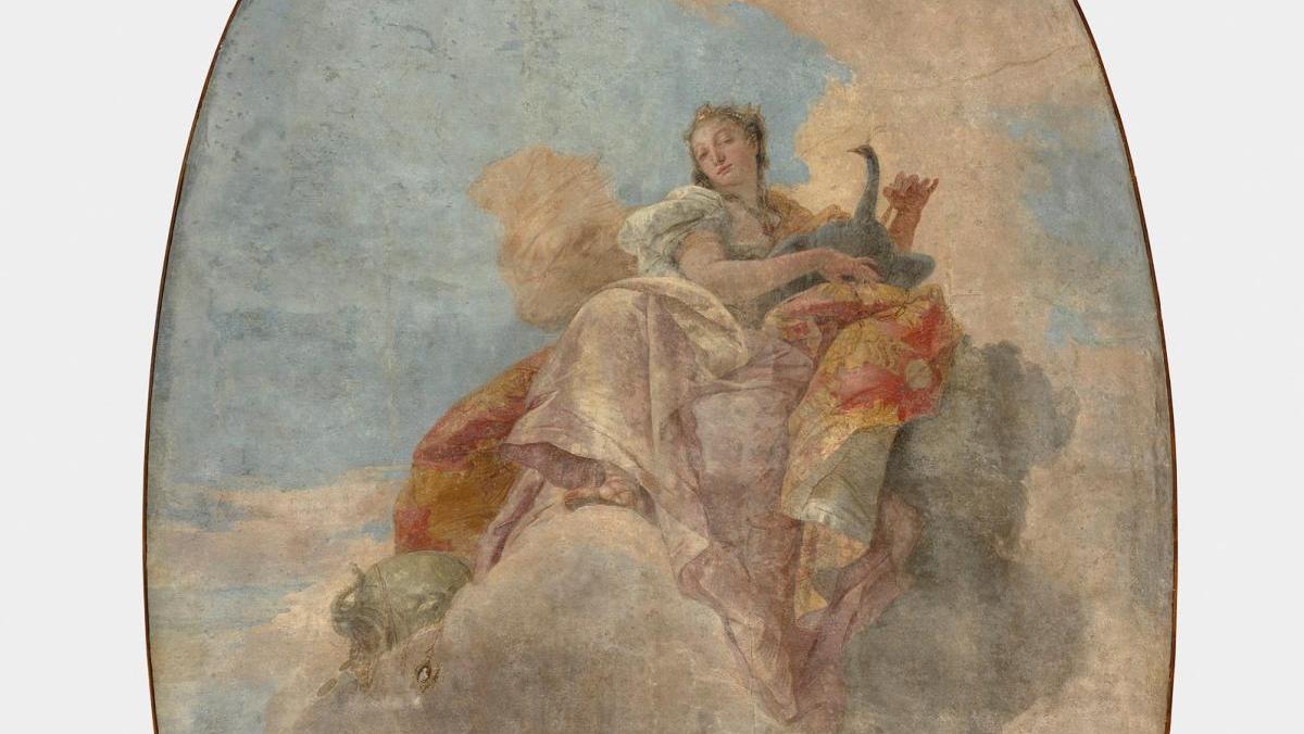 La Junon de Giambattista Tiepolo au milieu des nuées. © 2020 musée du Louvre – photo... Tiepolo du Louvre, retour sur histoire