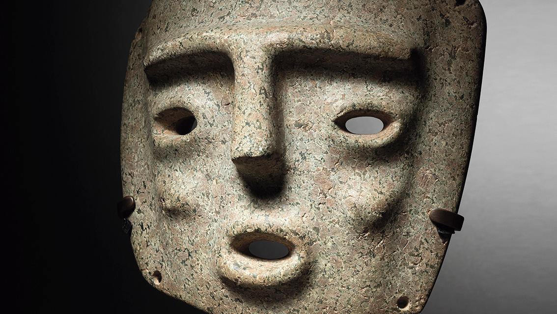 Mexique, Guerrero, culture Chontal, préclassique récent, 300-100 av. J.-C. Masque... Masque Chontal
