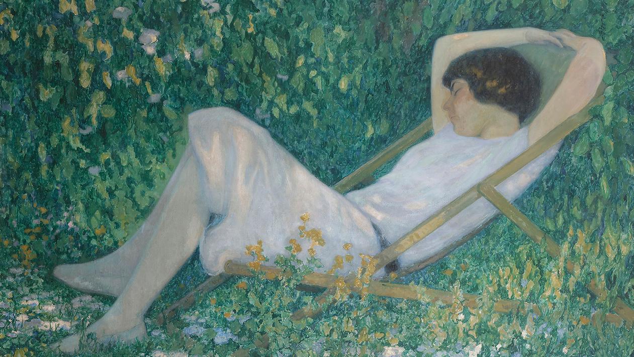 Raymond Thibésart (1874-1968), Tranquillité, 1926, huile sur toile, 100 x 150 cm... Raymond Thibésart, poète de la lumière