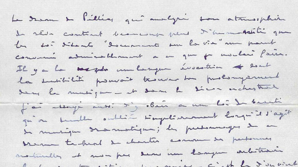 Claude Debussy (1862-1918), Manuscrit autographe avec corrections de la genèse de... Debussy, la genèse de Pelléas et Mélisande.