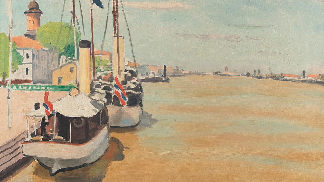 Albert Marquet (1875-1947), Le Danube à Sulina, huile sur toile, 50 x 61 cm. Adjugé :... Le beau Danube vu par Marquet