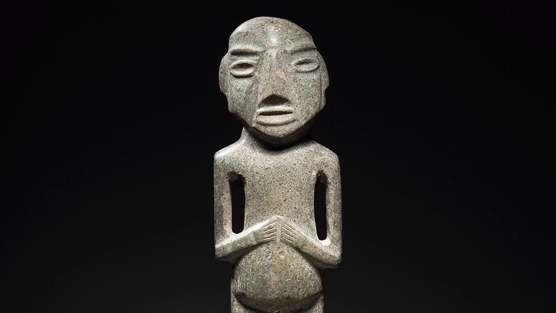 Culture chontal, État de Guerrero, Mexique préclassique récent, 300-100 av. J.-C.... Une statuette de l'État de Guerrero, 300-100 av. J.-C.