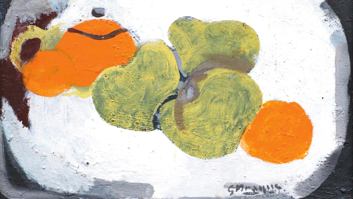 Georges Braque (1882-1963), Still Life, c. 1923, oil, gouache and sand on cardboard... A Gift from Georges Braque 