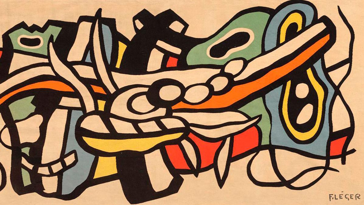 Fernand Léger (1881-1955), Composition abstraite (Abstract Composition), six-color... Art and Material by Fernand Léger