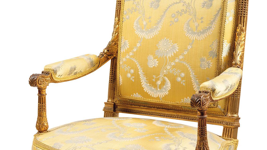 Georges Jacob (1739-1814), Louis XVI period, c. 1785, armchair with flat back in... An Armchair Fit for a Prince 
