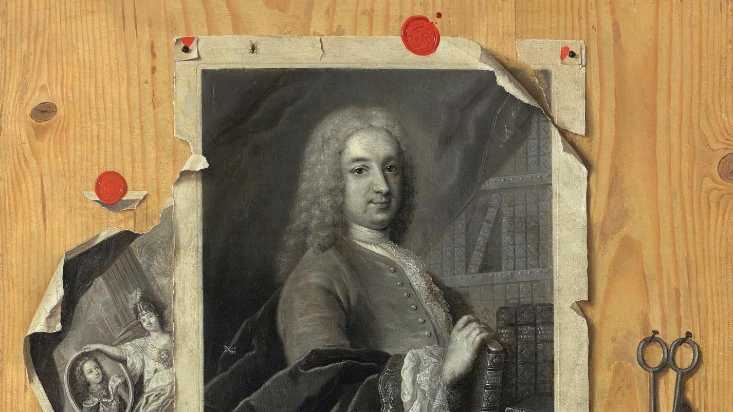 17 612 € Gaspard Gresly (1712-1756), Trompe-l’œil du chirurgien Le Vacher de La Feutrie... Cote : la médecine