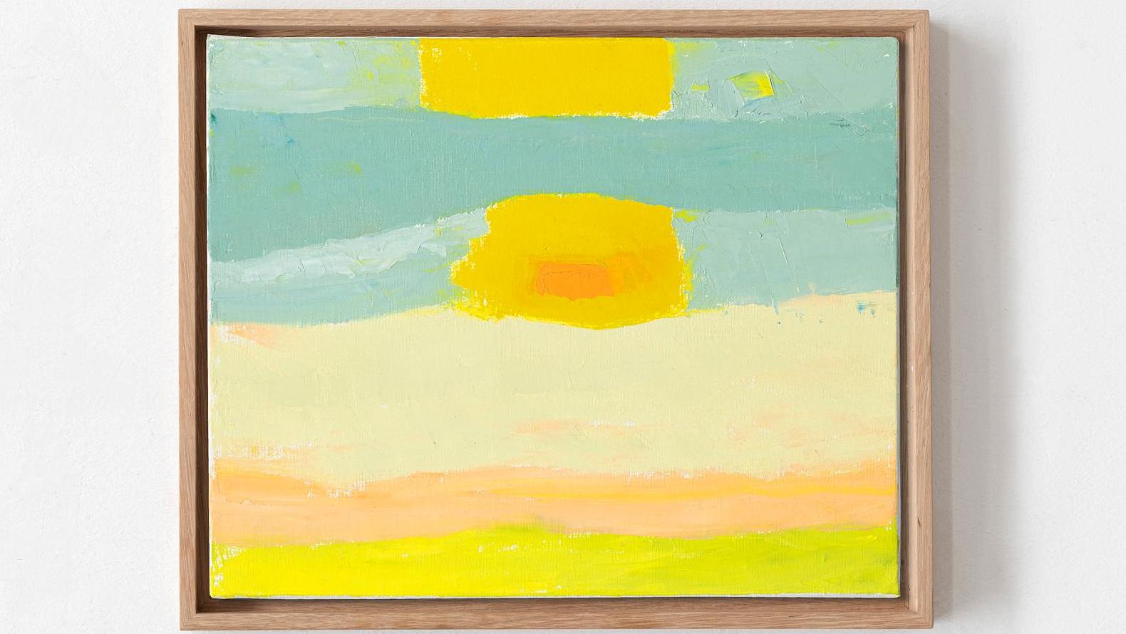 Etel Adnan (née en 1925), Horizon 2, 2020, huile sur toile, 33 x 41 cm. © Etel Adnan/Courtesy... Horizons : Etel Adnan à la galerie Lévy Gorvy