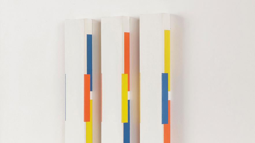 César Paternosto (né en 1931), Three Vertical Panels, 1974, acrylique sur toile,... Collection Saúl Yurkievich, à la croisée des arts